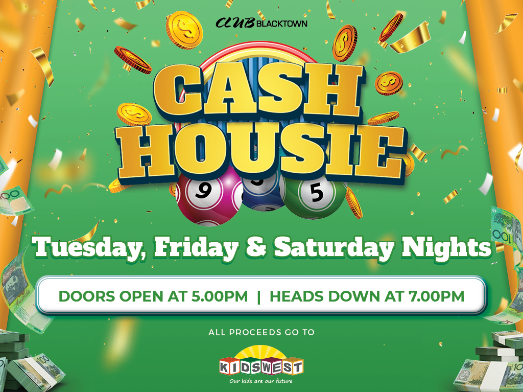 Cash Housie on Tuesday - Till - Club Blacktown